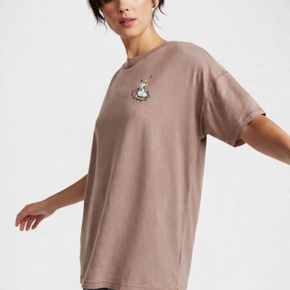 Victoria's Secret PINK Short Sleeve Oversized Cotton Sleep Tee (Iced Coffee)